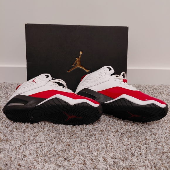 Jordan Red and White High-Top Sneakers - Picture 17 of 17